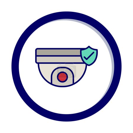 Ilustración de Cámara de CCTV. icono web ilustración simple - Imagen libre de derechos