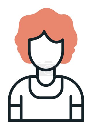Illustration for Woman web icon vector illustration - Royalty Free Image