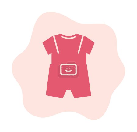 Téléchargez les illustrations : Vecteur d'icône en tissu pour bébé isolé sur fond blanc pour la conception de votre web et de votre application mobile, concept de logo Dungarees - en licence libre de droit