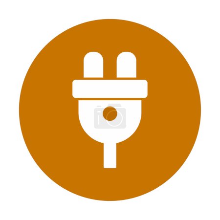 Ilustración de Enchufe de alimentación, diseño simple icono web - Imagen libre de derechos