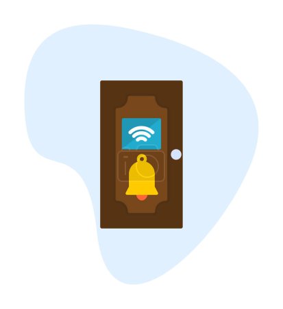 Illustration for Door Bell icon vector illustration - Royalty Free Image