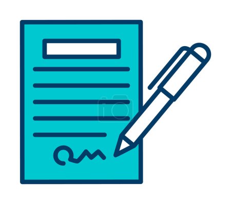 Illustration for Contract icon, vector illustration simple design - Royalty Free Image