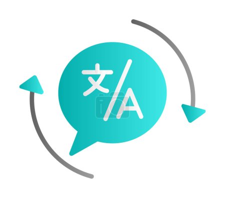 Illustration for Language translation web icon, vector illustration - Royalty Free Image
