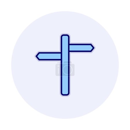 two way direction icon. Vector illustration, flat design
