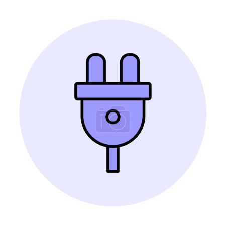 Illustration for Power plug, web icon simple design - Royalty Free Image