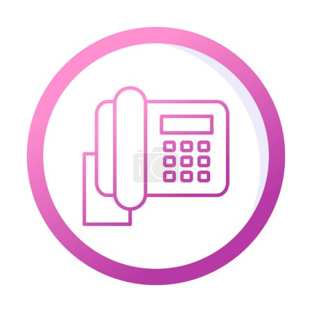 Illustration for Desk phone icon, vector illustration simple design - Royalty Free Image