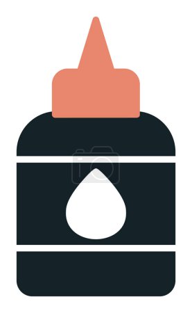 Ilustración de Botella de pegamento líquido icono vector ilustración, concepto de logotipo de pegamento - Imagen libre de derechos