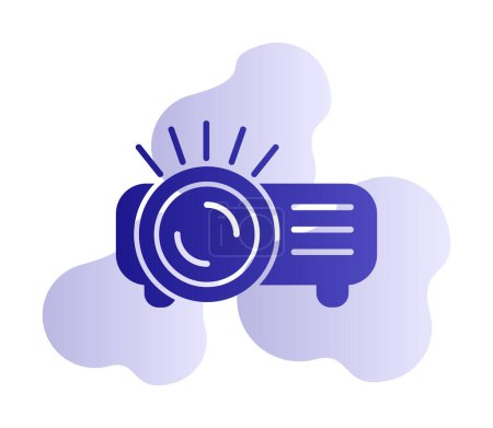 Illustration for Projector icon simple illustration vector - Royalty Free Image