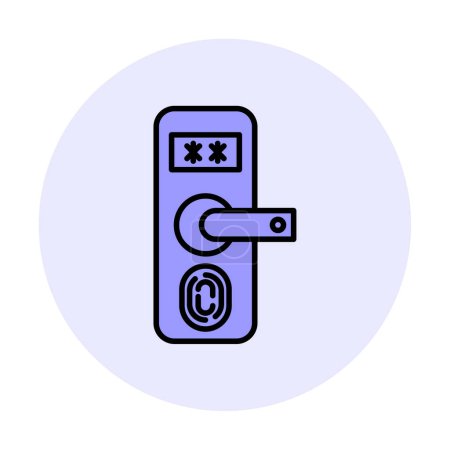 Photo for Fingerprint Door Protection icon vector illustration - Royalty Free Image