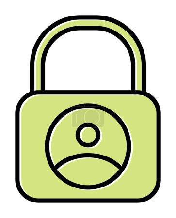 Illustration for Lock icon. Privacy flat design. vector illustration. - Royalty Free Image