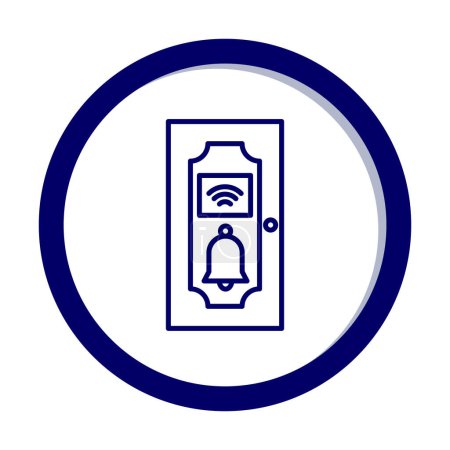 Puerta Bell icono vector ilustración
