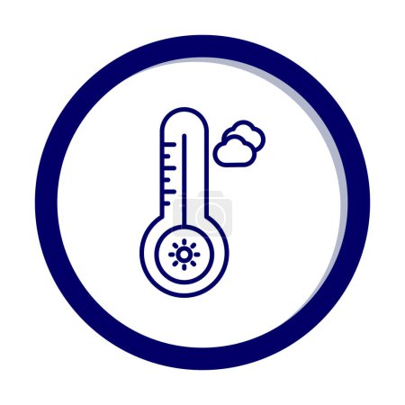 Illustration for Thermometer with hot Temperature icon - Royalty Free Image