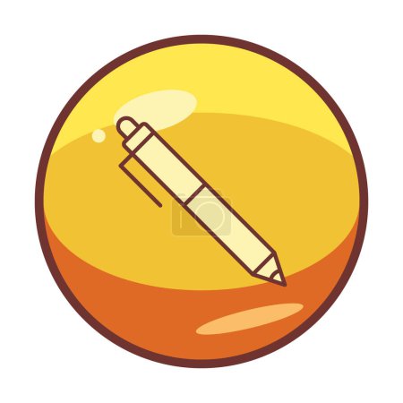 Illustration for Pen flat icon. vector illustration - Royalty Free Image