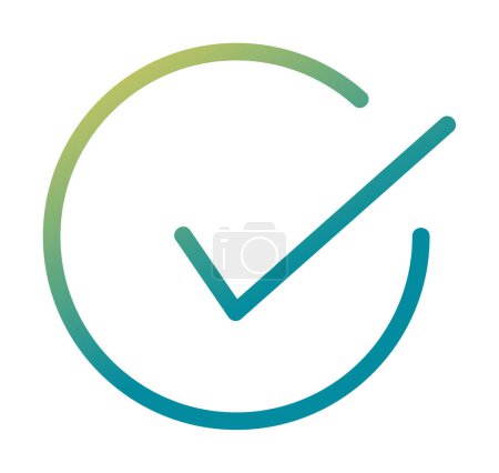 Ilustración de Icono de marca de verificación, ilustración vectorial diseño simple - Imagen libre de derechos