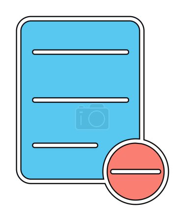 Illustration for Substraction flat icon, vector illustrtion - Royalty Free Image