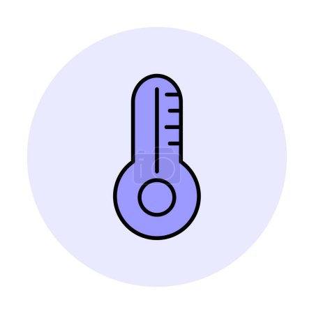 Illustration for Thermometer vector glyph flat icon - Royalty Free Image