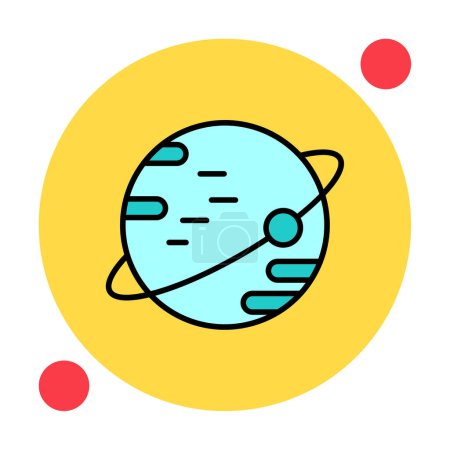 Téléchargez les illustrations : Icône des planètes, illustration vectorielle - en licence libre de droit