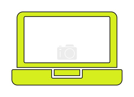 Téléchargez les illustrations : Icône ordinateur portable, illustration vectorielle conception simple - en licence libre de droit