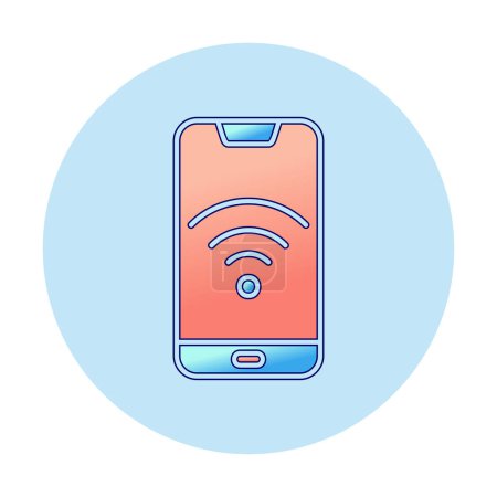 Ilustración de Smartphone wifi. icono web ilustración simple - Imagen libre de derechos