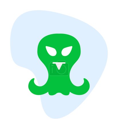 Ilustración de Lindo personaje alienígena Vector ilustración - Imagen libre de derechos