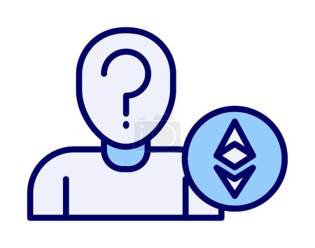 Illustration for Unkown Ethereum Owner icon vector illustration - Royalty Free Image