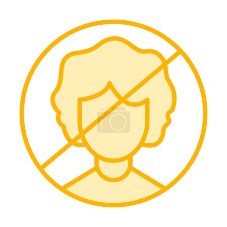 Illustration for Person Not Allowed web icon, vector illustration - Royalty Free Image