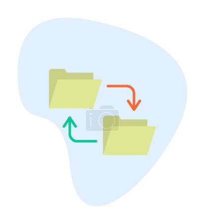 Ilustración de Simple icono de transferencia de datos, ilustración vectorial - Imagen libre de derechos