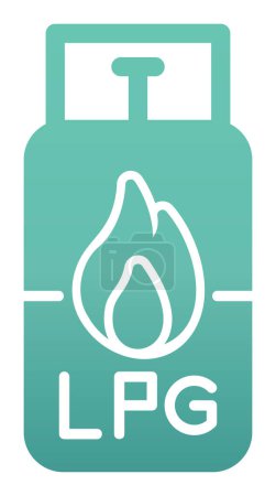 Ilustración de Icono del cilindro de gas vector ilustración - Imagen libre de derechos