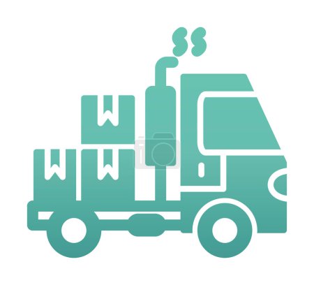 Illustration for Vector illustration of delivery truck icon - Royalty Free Image
