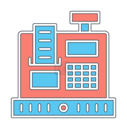 Ilustración de Cajero máquina icono vector ilustración - Imagen libre de derechos