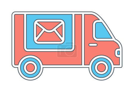 Téléchargez les illustrations : Illustration vectorielle d'icône de livraison postale - en licence libre de droit
