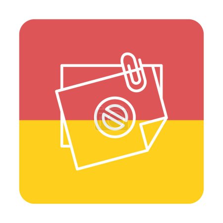 Illustration for Sticky Notes Ban icon vector illustration - Royalty Free Image