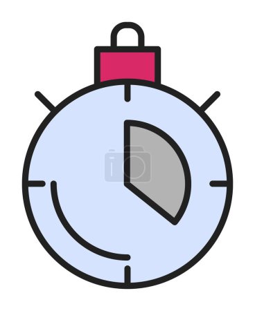 Téléchargez les illustrations : Vecteur chronomètre Icône illustration - en licence libre de droit