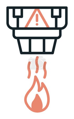 Ilustración de Detector de humo icono web vector ilustración - Imagen libre de derechos
