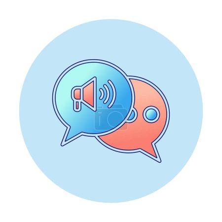 Illustration for Simple Marketing Conversation icon, vector illustration - Royalty Free Image