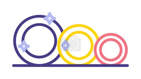 Illustration for Vector illustration of clean plates icon - Royalty Free Image