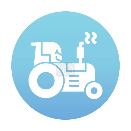 Illustration for Tractor icon vector web illustration - Royalty Free Image