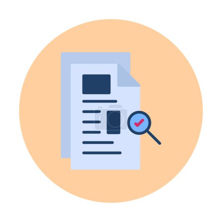 Illustration for Work File Search icon vector illustration - Royalty Free Image