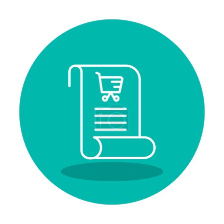 Photo for Shopping List icon with shopping cart, vector illustration - Royalty Free Image