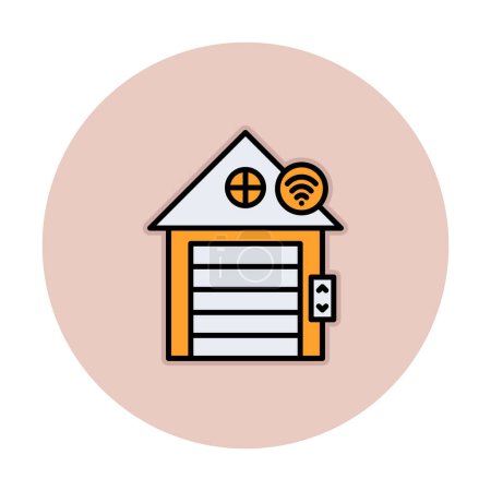 Illustration for Smart Garage web icon, vector illustration - Royalty Free Image