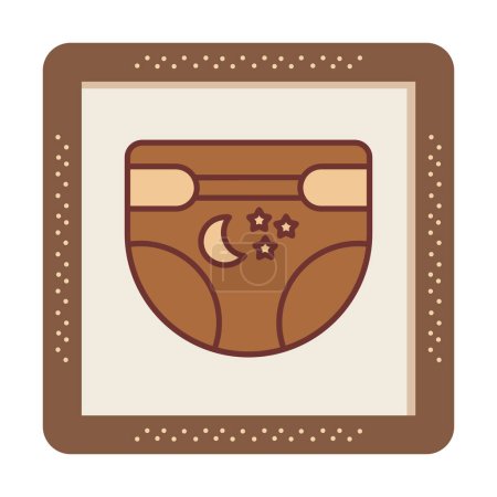 Illustration for Diaper icon vector illustration - Royalty Free Image