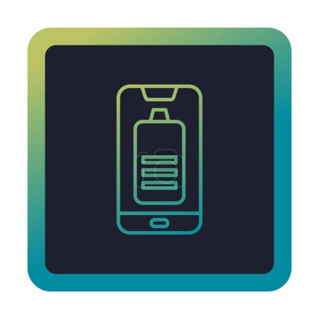 Ilustración de Icono de la batería. ilustración de contorno de color - Imagen libre de derechos