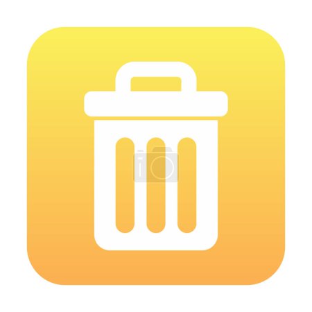 Illustration for Trash bin web icon, vector illustration - Royalty Free Image