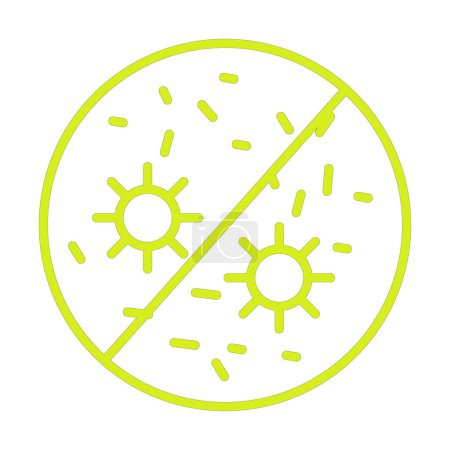 Téléchargez les illustrations : Icône antibactérienne. signe du virus. vecteur - en licence libre de droit