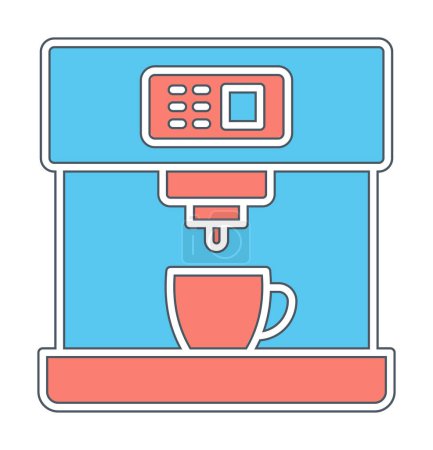 Ilustración de Icono de la máquina de café, ilustración vectorial - Imagen libre de derechos