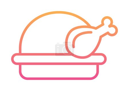 Ilustración de Icono de pollo vector ilustración - Imagen libre de derechos