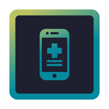 Illustration for Vector illustration of smartphone simple icon - Royalty Free Image