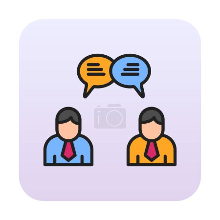 Ilustración de Usuarios chat comunicación concepto vector ilustración - Imagen libre de derechos