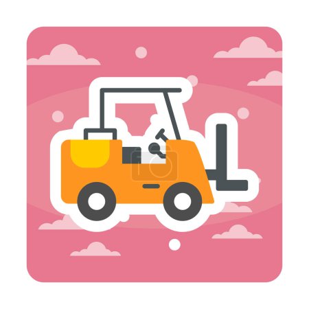 Illustration for Forklift icon vector. thin line sign. isolated contour symbol illustration - Royalty Free Image