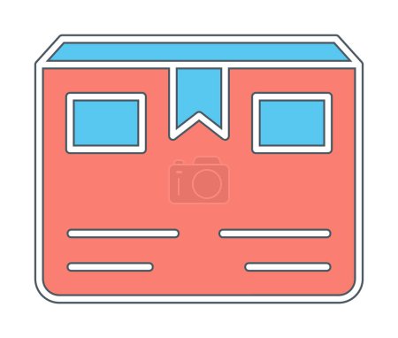 Ilustración de Icono de caja de entrega, ilustración vectorial diseño simple - Imagen libre de derechos